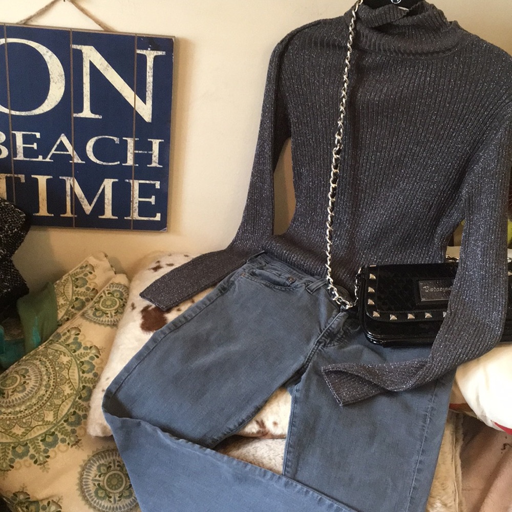 Cute Layer Grey/Denim Blue Stretchy Sparkly Evie M